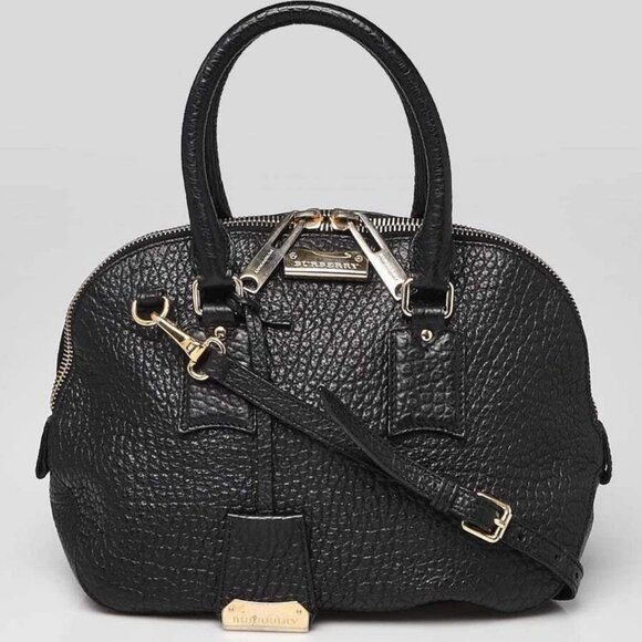 Burberry Black Grain Leather Small Orchard Satchel Bag - Picture 1 of 11